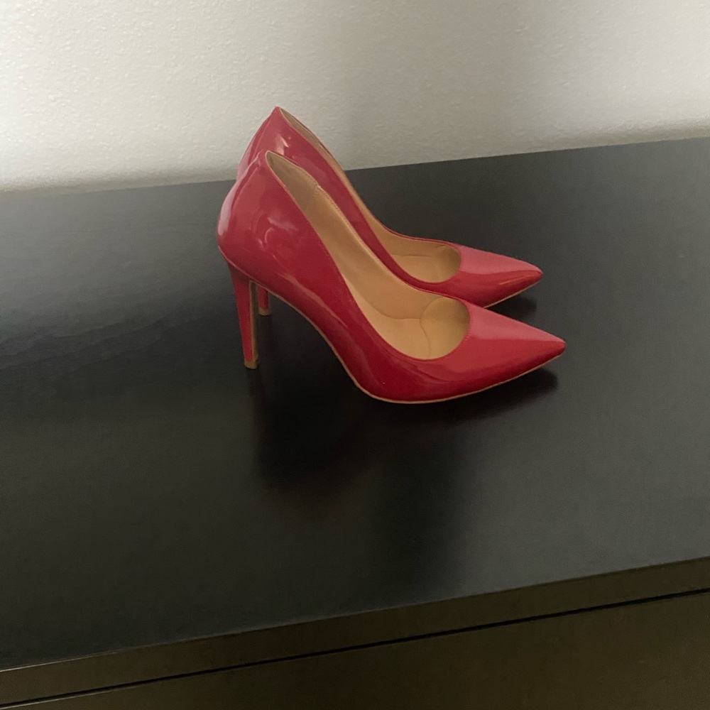Beautiful, red pumps. Almost brand new.